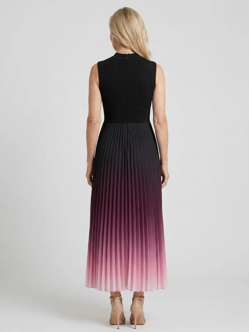 Round Neck Sleeveless Gradient Dress