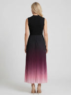Round Neck Sleeveless Gradient Dress