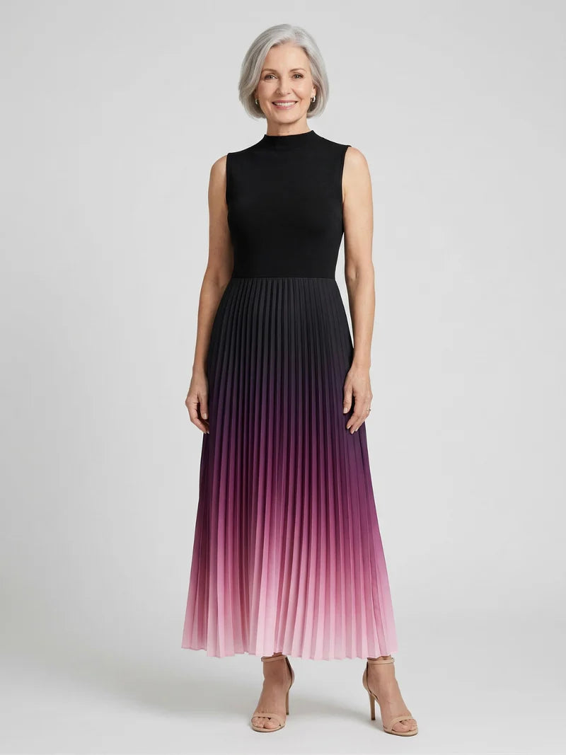 Round Neck Sleeveless Gradient Dress