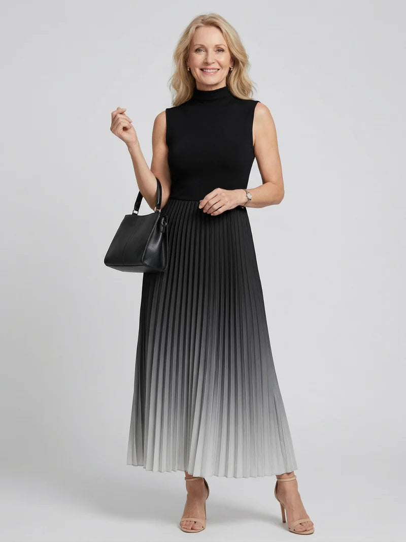 Round Neck Sleeveless Gradient Dress