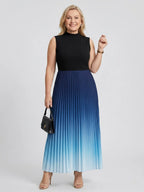 Round Neck Sleeveless Gradient Dress