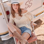 Sexy Hollow Short-Sleeve Sweater