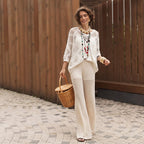 Women's Bohemian Style V-neck Open-front Crochet Top