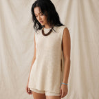 Knitted Top & Shorts Two-Piece Set