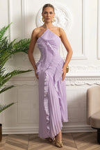 Women's Elegant Pleated Chiffon Dress