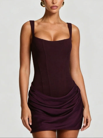 Women's Pleated Bodycon Short Dress