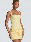 Women's Pleated Bodycon Short Dress