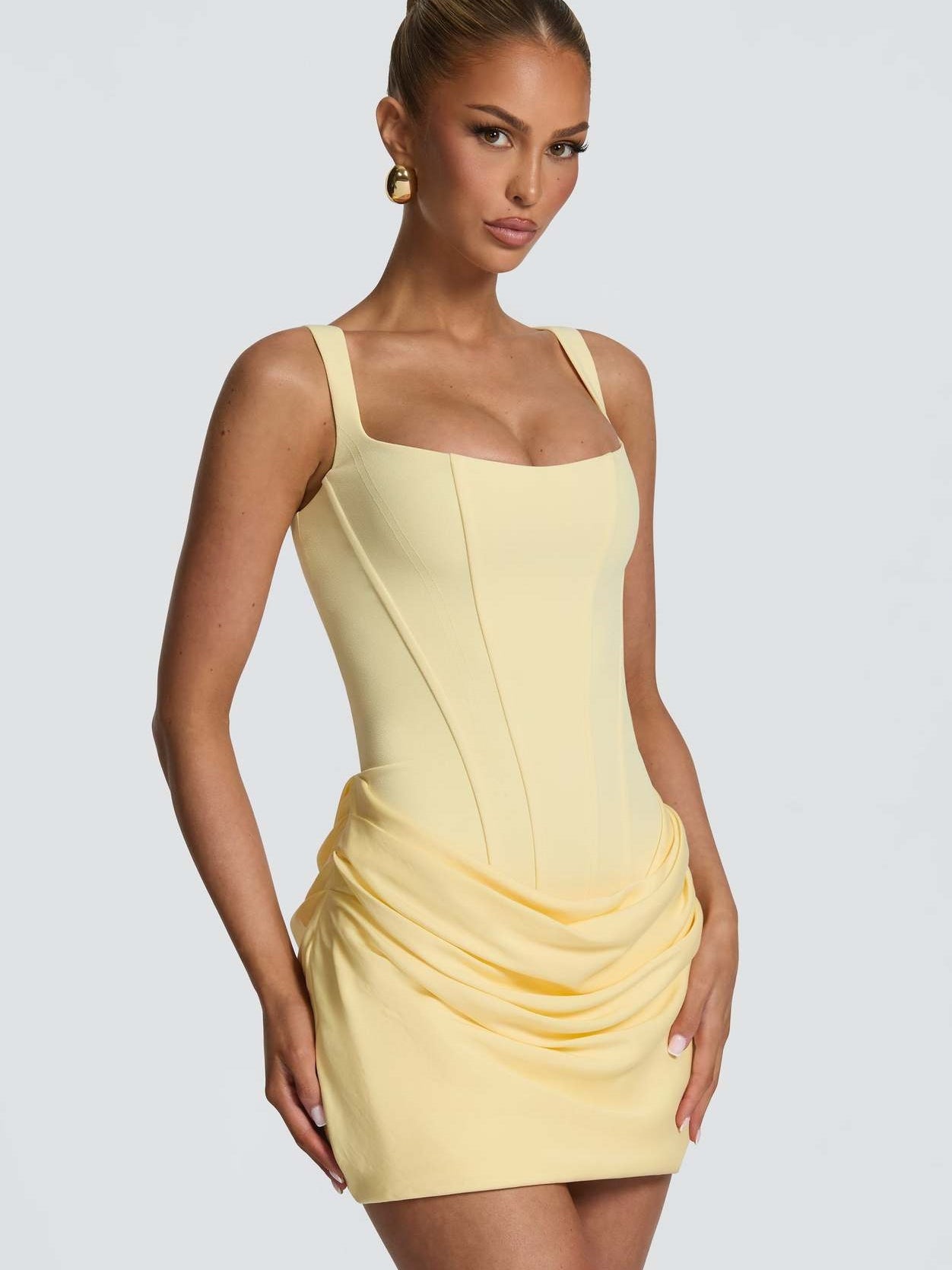 Women's Pleated Bodycon Short Dress