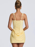 Women's Pleated Bodycon Short Dress