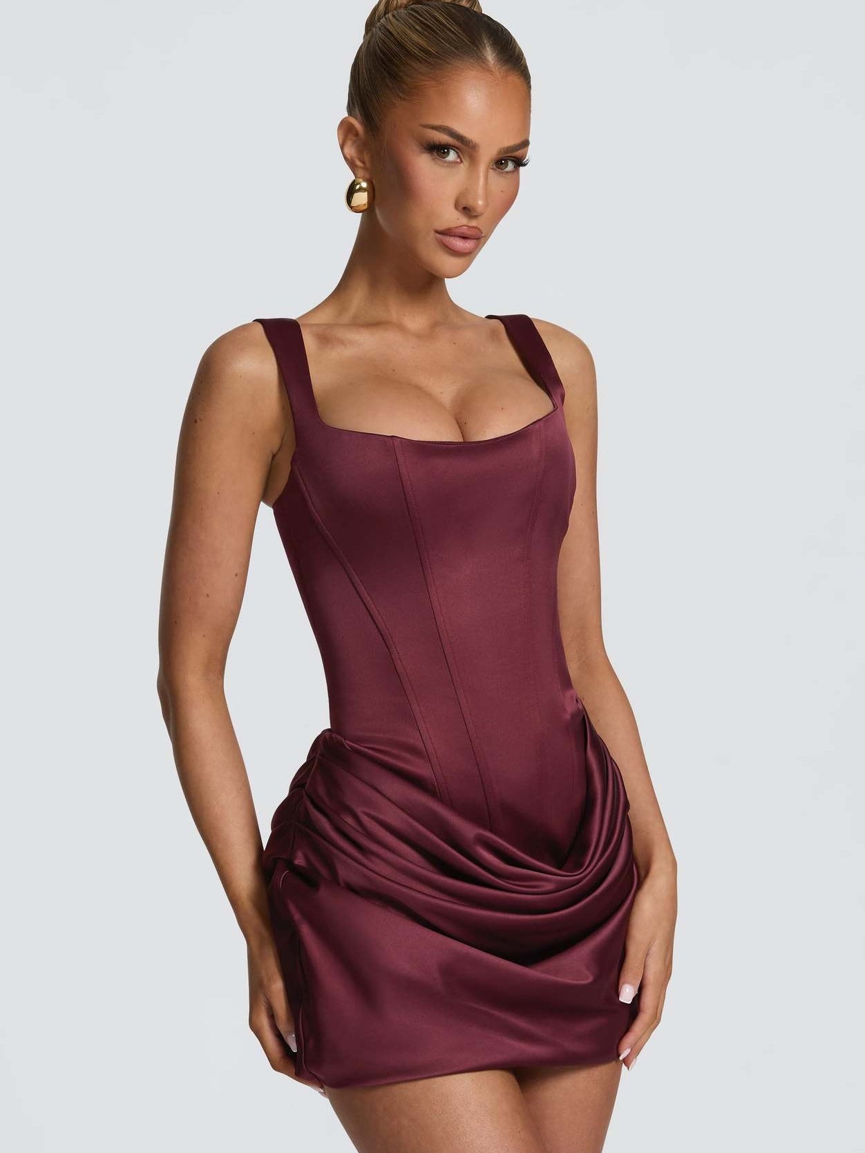 Women's Pleated Bodycon Short Dress